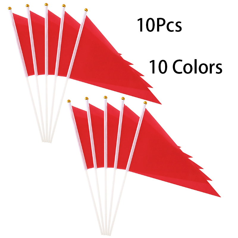 Yard Sign Blank - Drapeaux triangulaires colorés avec 10 mâts
