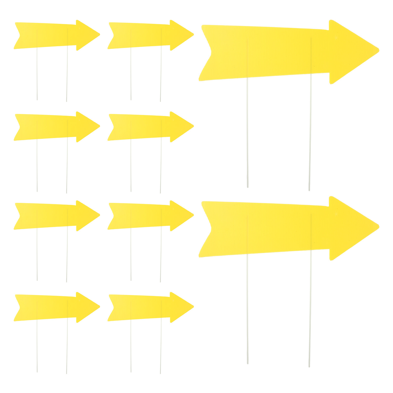 Yard Sign Blank - 10 Piques de signalisation directionnelles en